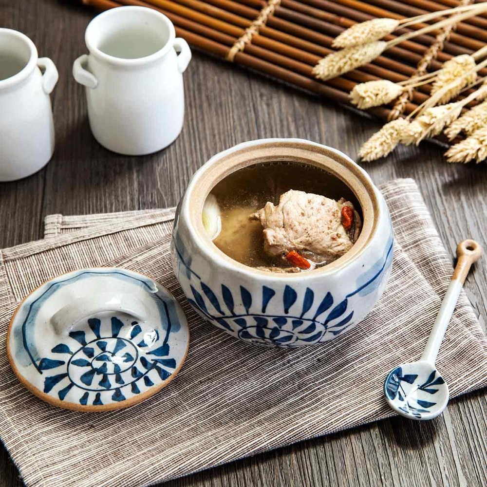 Ceramic Bowl with Lid Elegant Serving Bowl