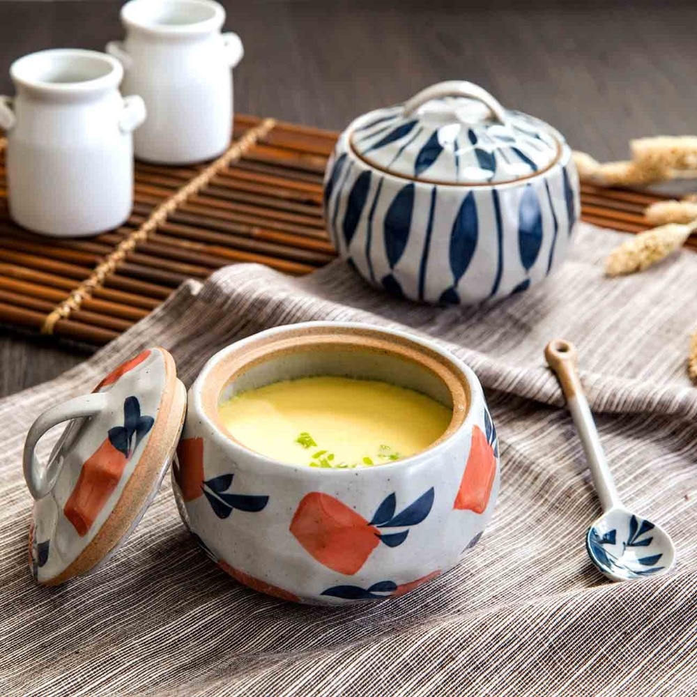 Ceramic Bowl with Lid Elegant Serving Bowl
