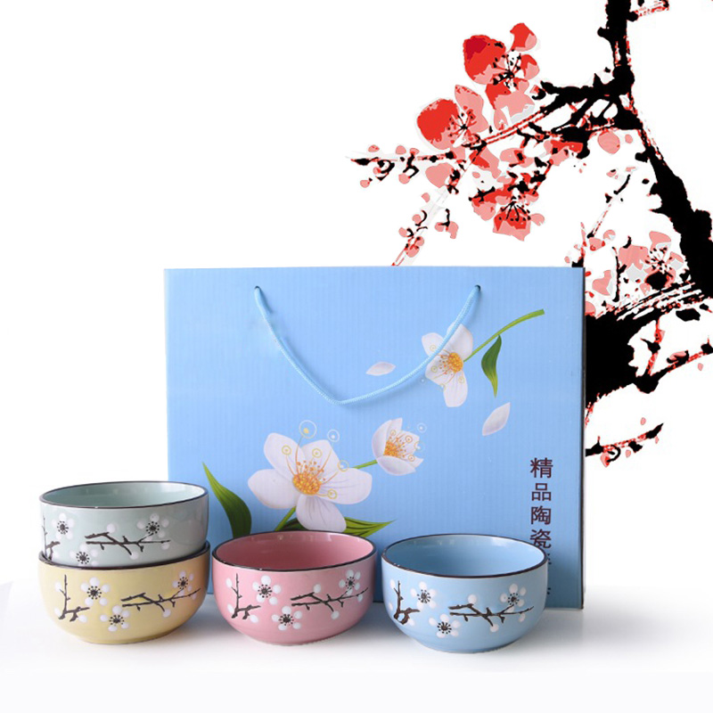 Ceramic Bowls with Chopsticks Set Ceramic Bowls with Chopsticks Set