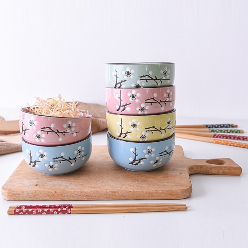 Ceramic Bowls with Chopsticks Set Ceramic Bowls with Chopsticks Set