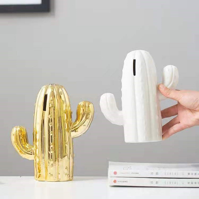 Ceramic Cactus Piggy Bank