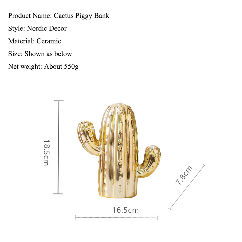 Ceramic Cactus Piggy Bank