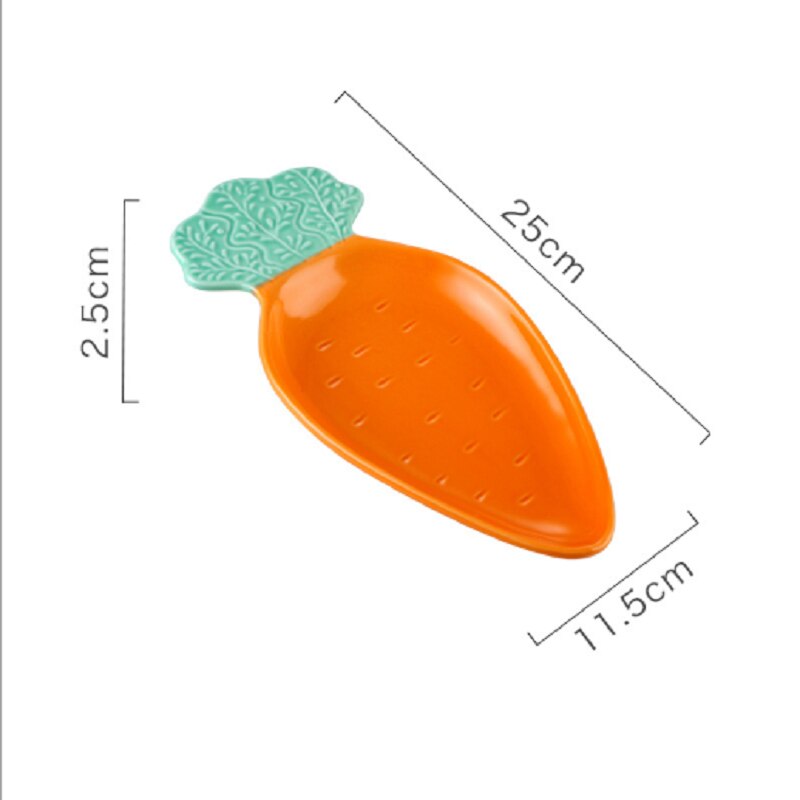 Ceramic Carrot Plate and Bowl