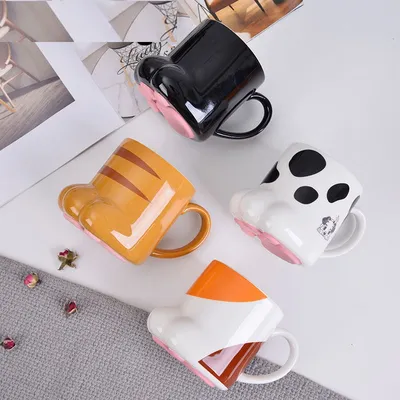 Ceramic Cat Paw Mug Coffee Cup with Lid Ceramic Cat Paw Mug Coffee Cup with Lid