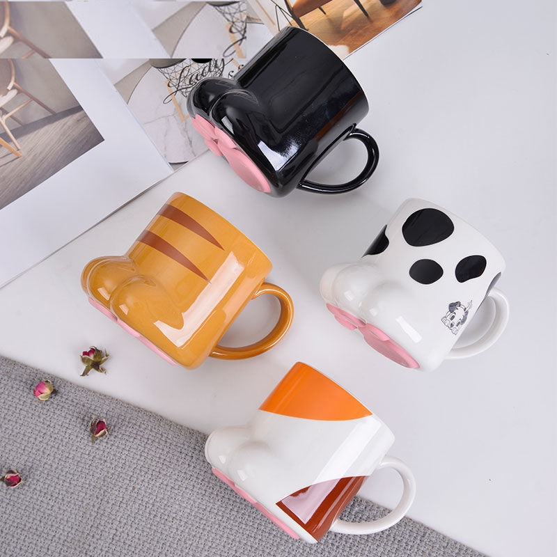 Ceramic Cat Paw Mug Coffee Cup with Lid Ceramic Cat Paw Mug Coffee Cup with Lid