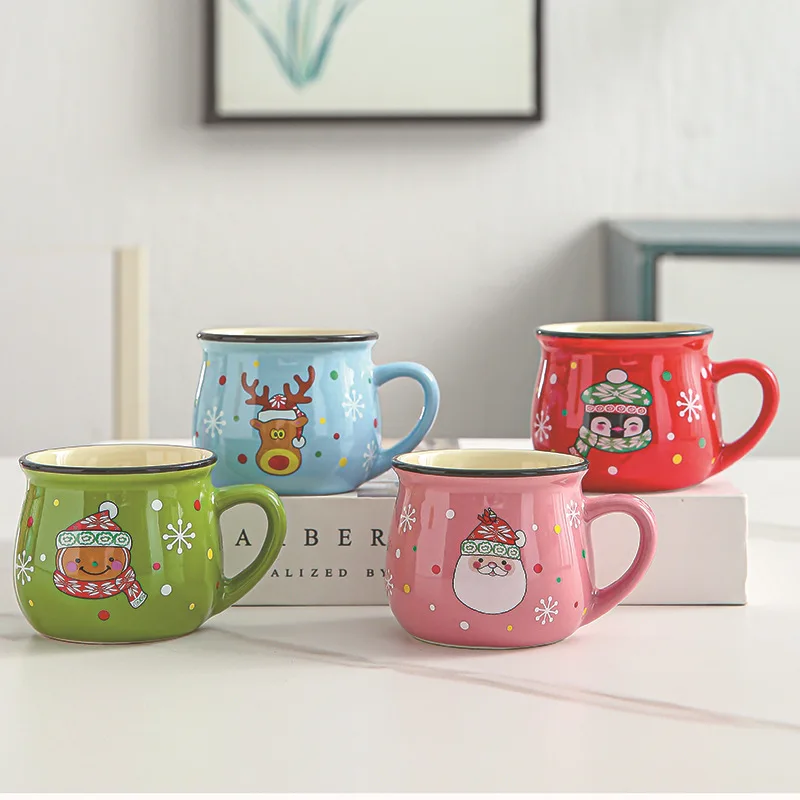 Ceramic Christmas Mug Cartoon Coffee Cup