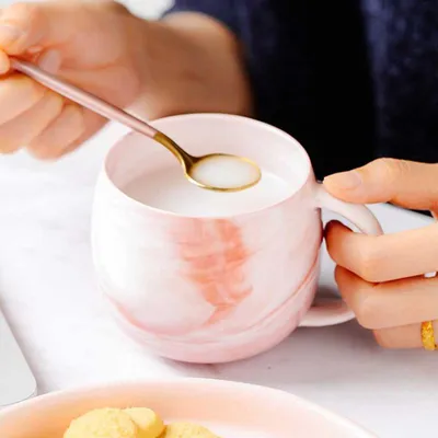 Ceramic Cup With Marble Pattern