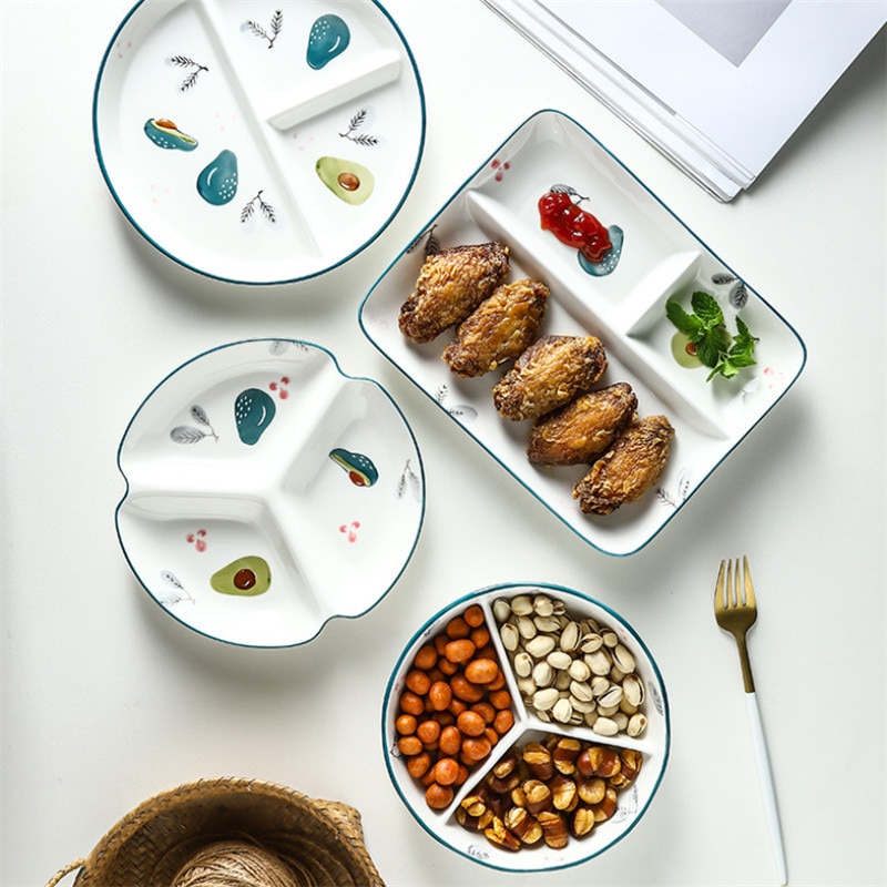 Ceramic Divided Plate (3 Compartments) Ceramic Divided Plate (3 Compartments)