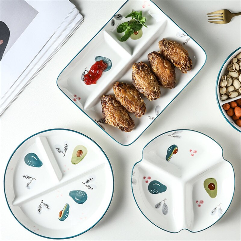 Ceramic Divided Plate (3 Compartments)