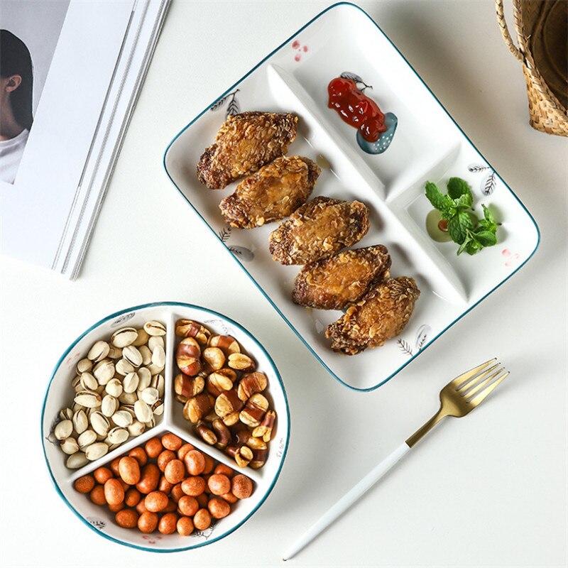 Ceramic Divided Plate (3 Compartments)