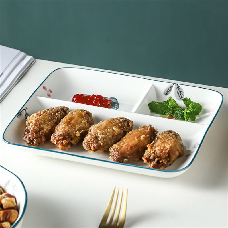 Ceramic Divided Plate (3 Compartments)