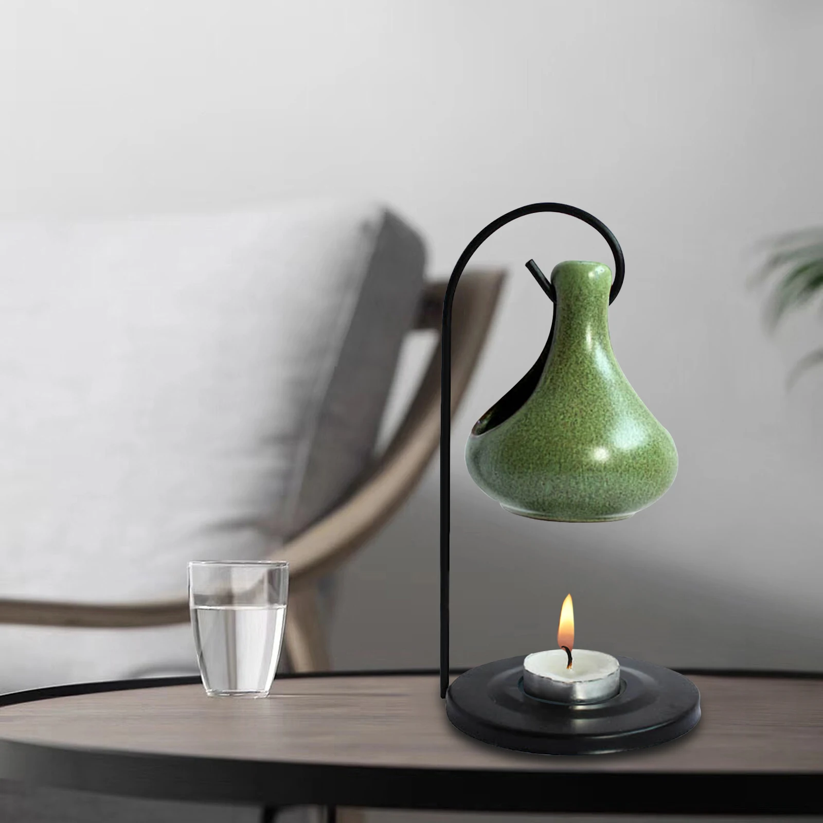 Ceramic Essential Oil Burner Melt Gift Furnace Warmer Tealight Candles Holder Diffuser for Living Room Housewarming