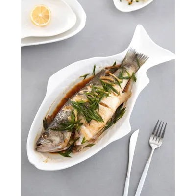 Ceramic Fish Plate Serving Dish