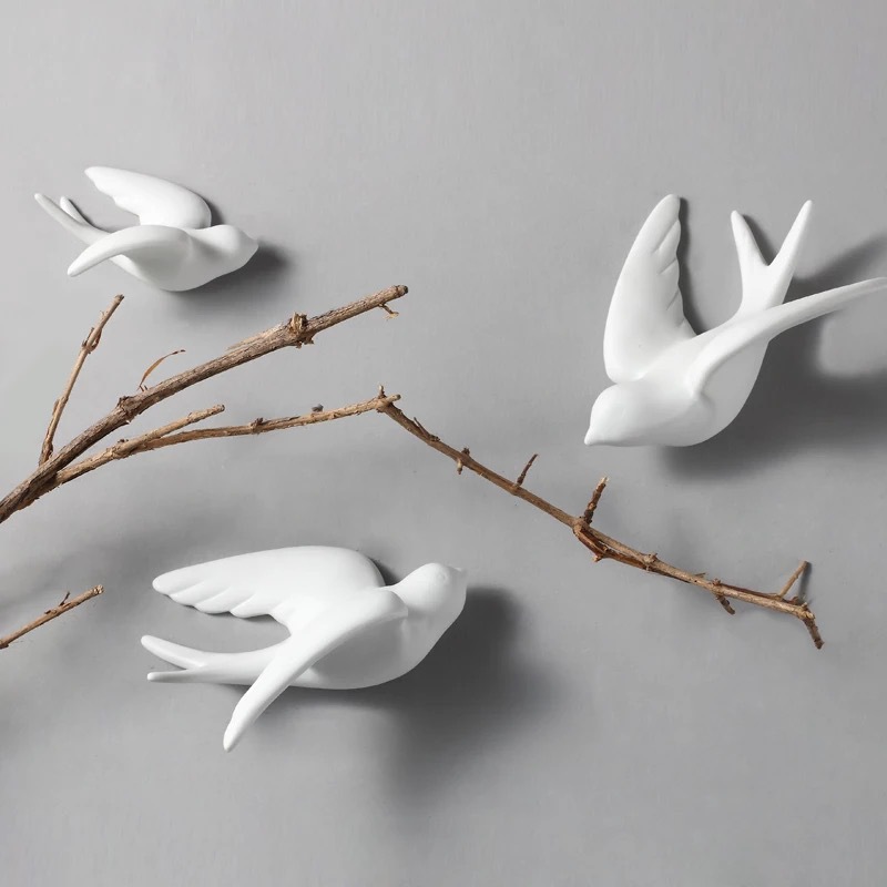 Ceramic Flying Birds Wall Decor Ceramic Flying Birds Wall Decor