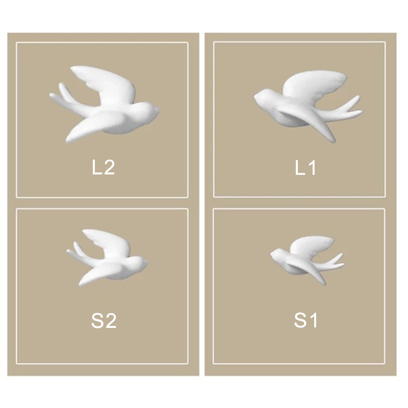 Ceramic Flying Birds Wall Decor
