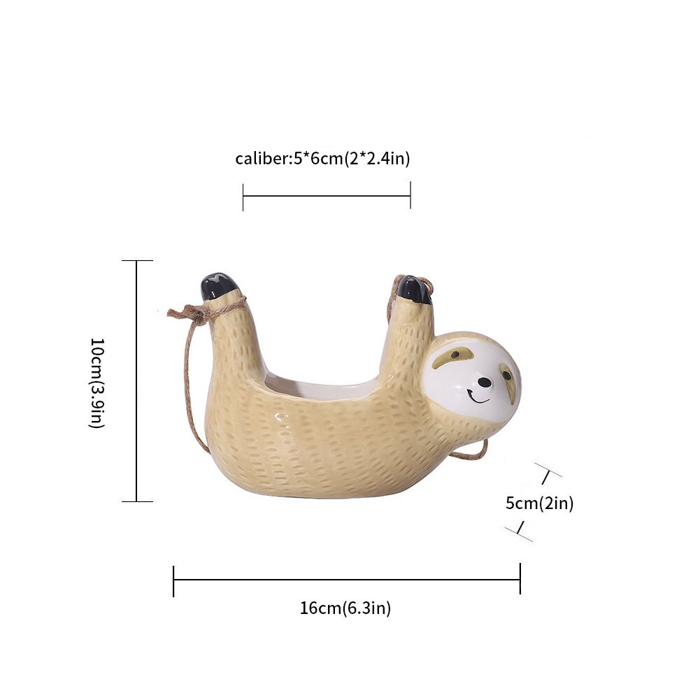 Ceramic Garden Hanging Sloth Planter Ceramic Garden Hanging Sloth Planter
