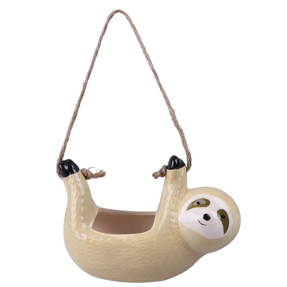 Ceramic Garden Hanging Sloth Planter Ceramic Garden Hanging Sloth Planter