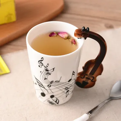 Ceramic Guitar Coffee Mug