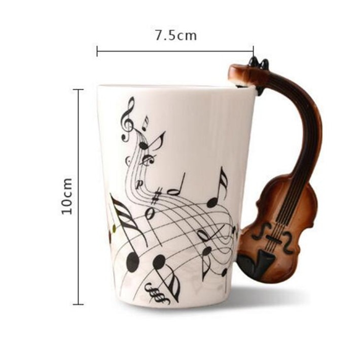 Ceramic Guitar Coffee Mug