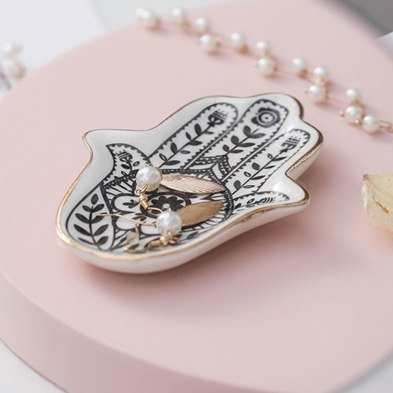 Ceramic Hand Trinket Dish Decor