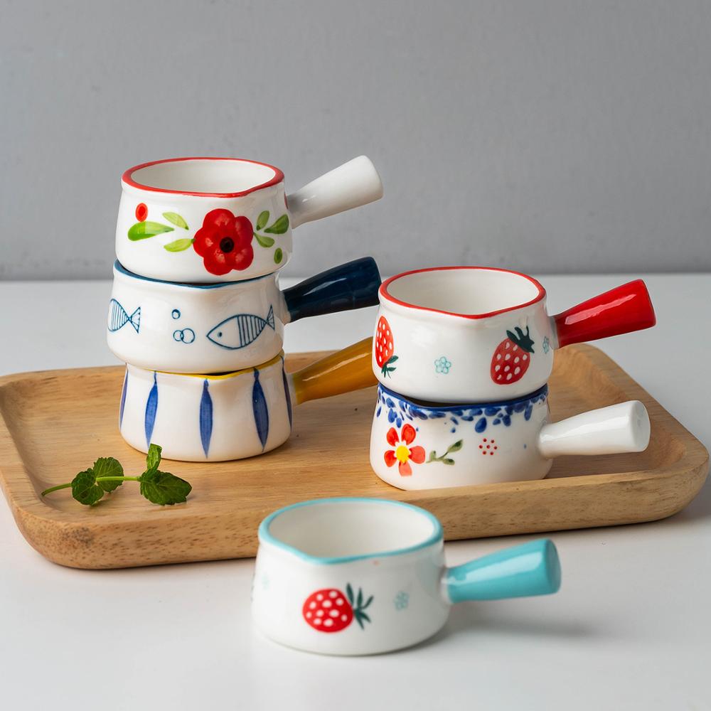 Ceramic Milk Warming Pot with Handle Ceramic Milk Warming Pot with Handle