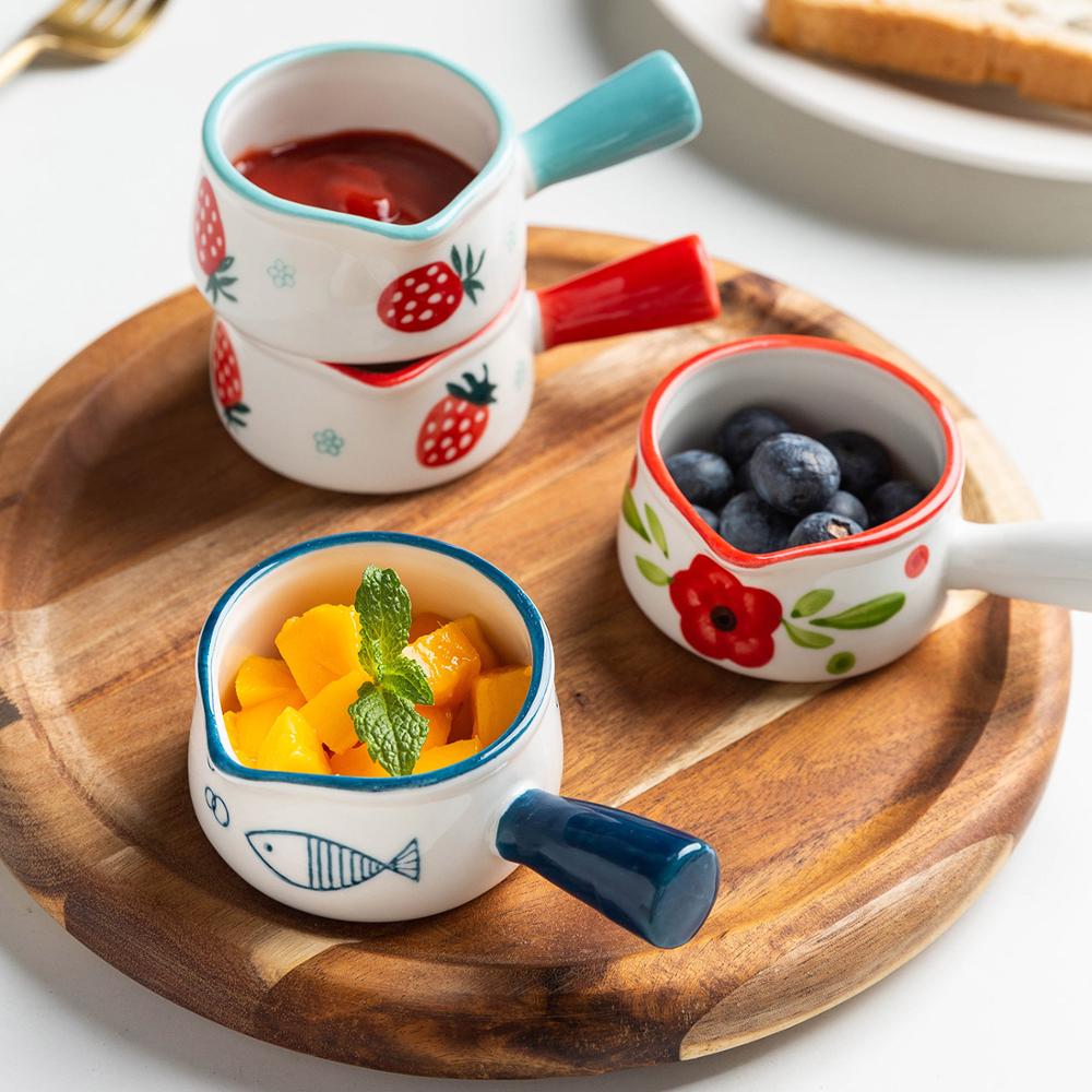 Ceramic Milk Warming Pot with Handle Ceramic Milk Warming Pot with Handle