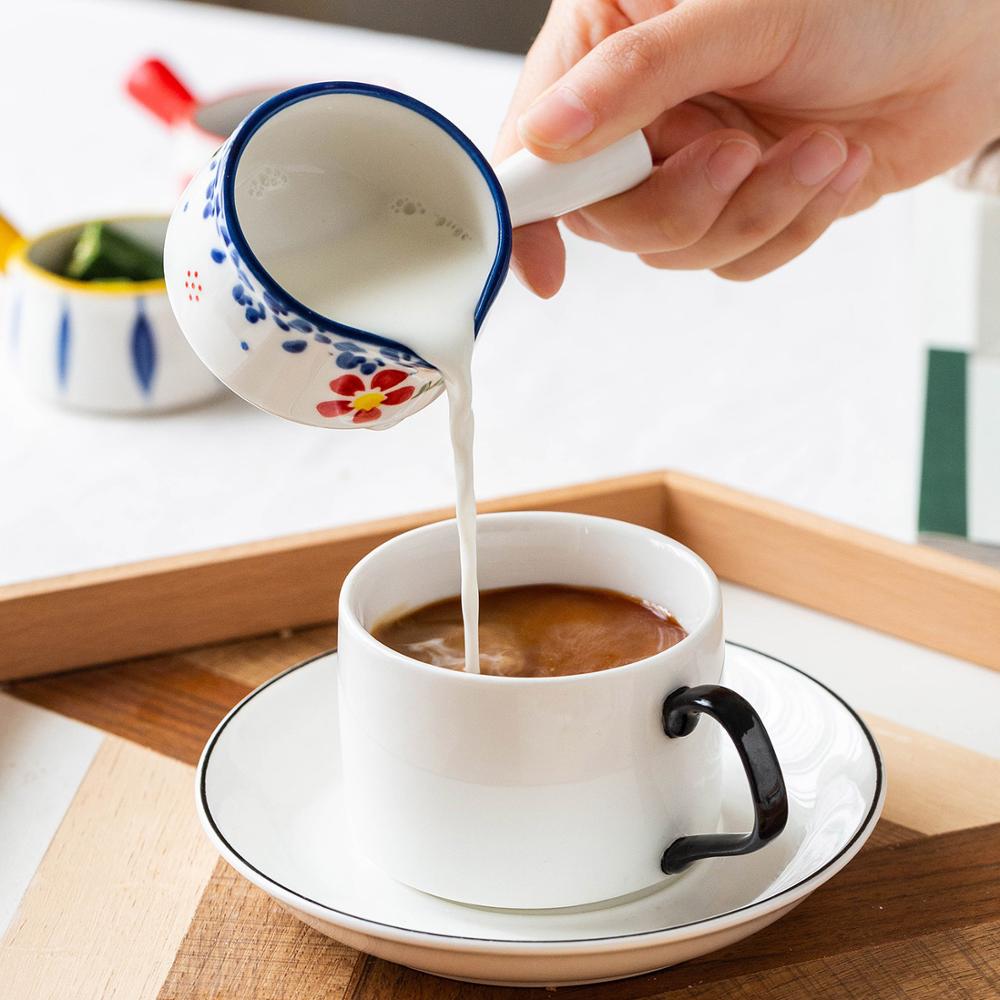 Ceramic Milk Warming Pot with Handle Ceramic Milk Warming Pot with Handle