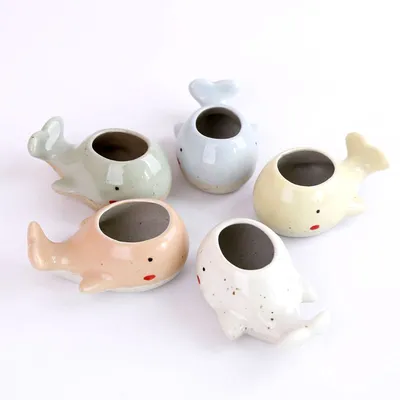 Ceramic Mini Whale Plant Pot Ceramic Mini Whale Plant Pot