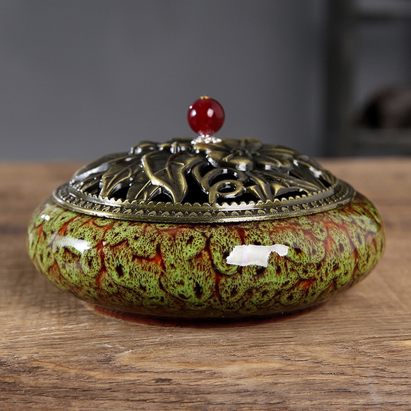 Ceramic Mosquito Coil Holder with Lid Ceramic Mosquito Coil Holder with Lid