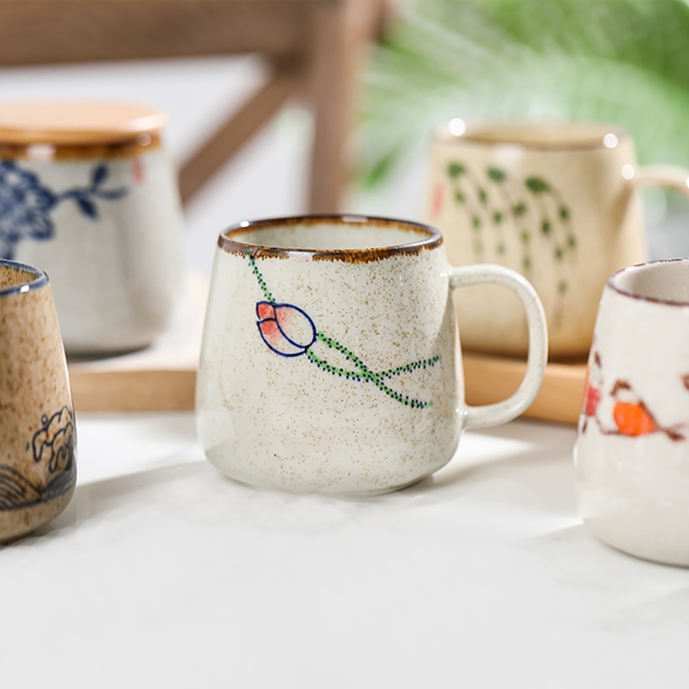 Ceramic Mug with Lid and Spoon