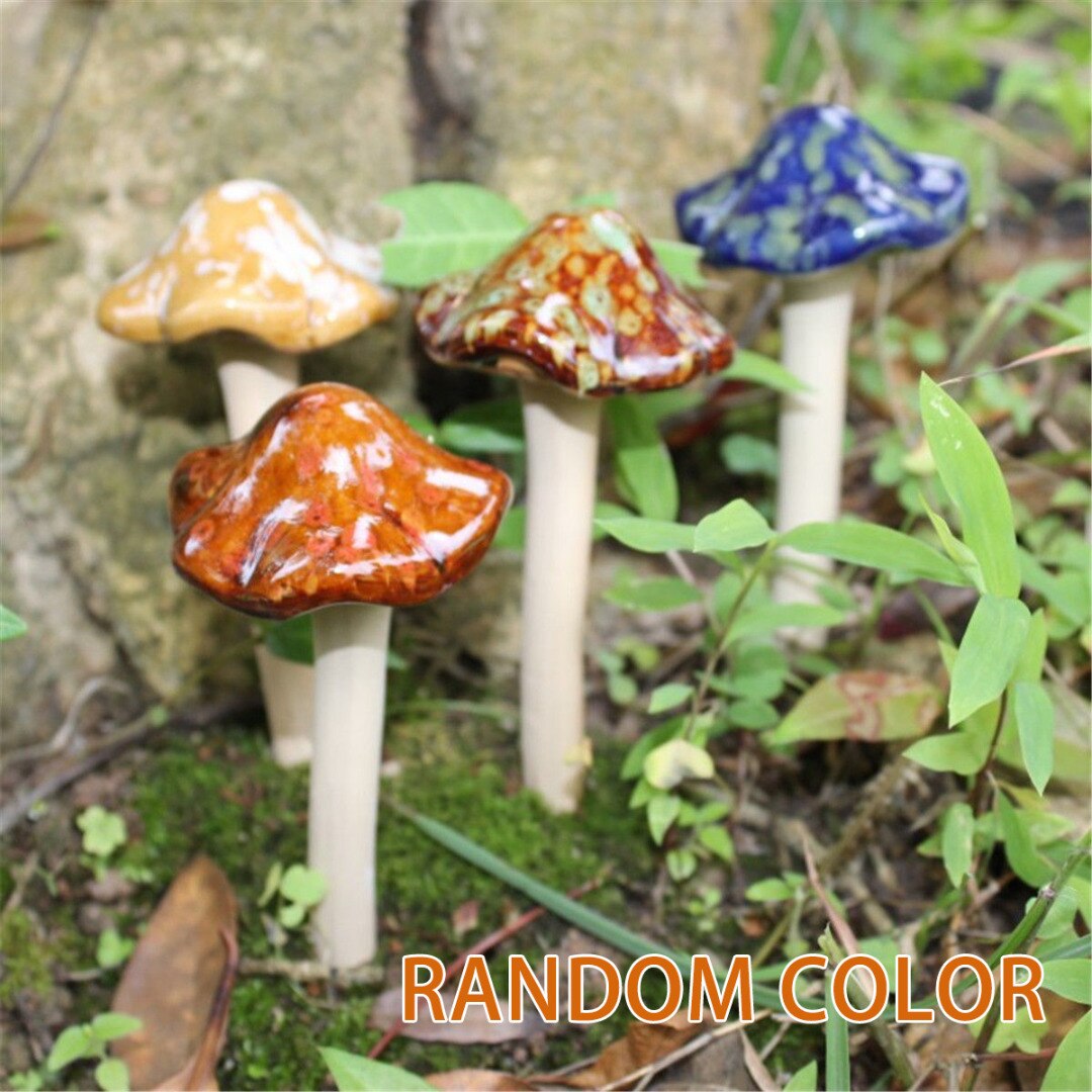 Ceramic Mushrooms Garden Decor (4pcs)