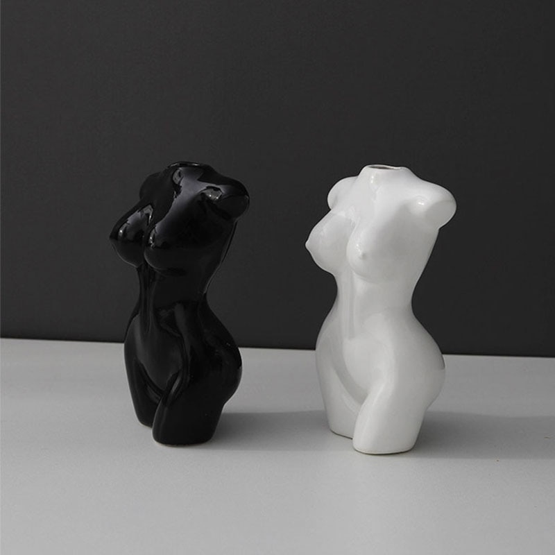 Ceramic Nude Art Female Torso Vase