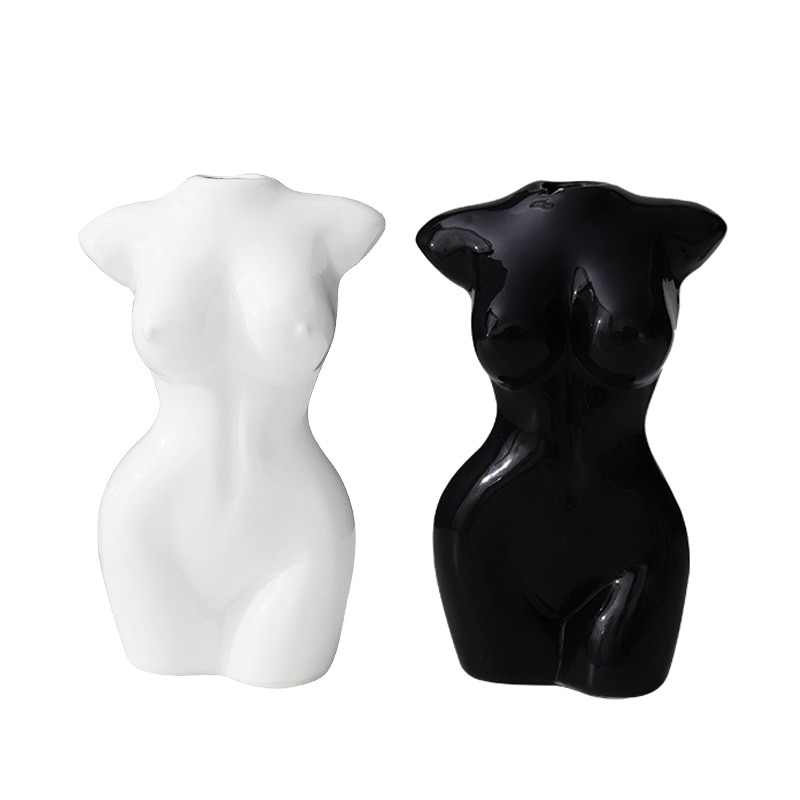Ceramic Nude Art Female Torso Vase