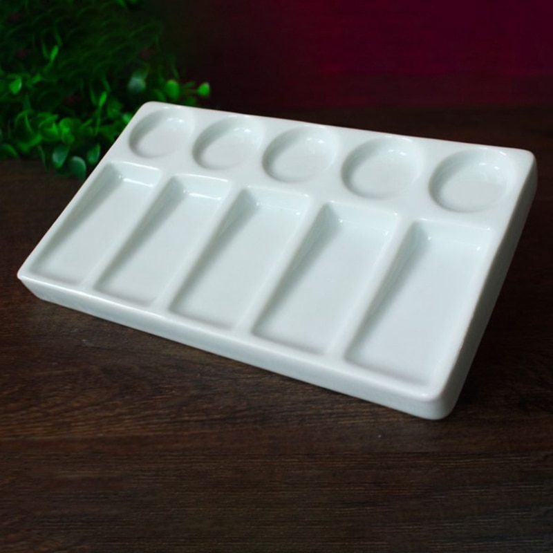 Ceramic Paint Palette 10-Hole Tray