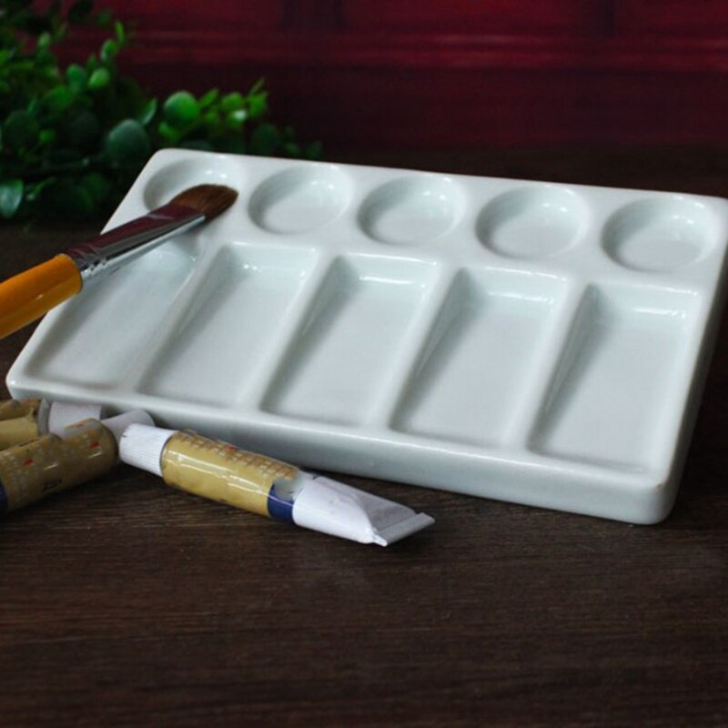 Ceramic Paint Palette 10-Hole Tray
