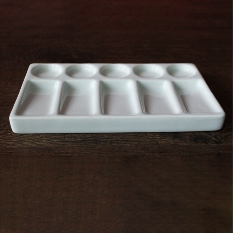Ceramic Paint Palette 10-Hole Tray