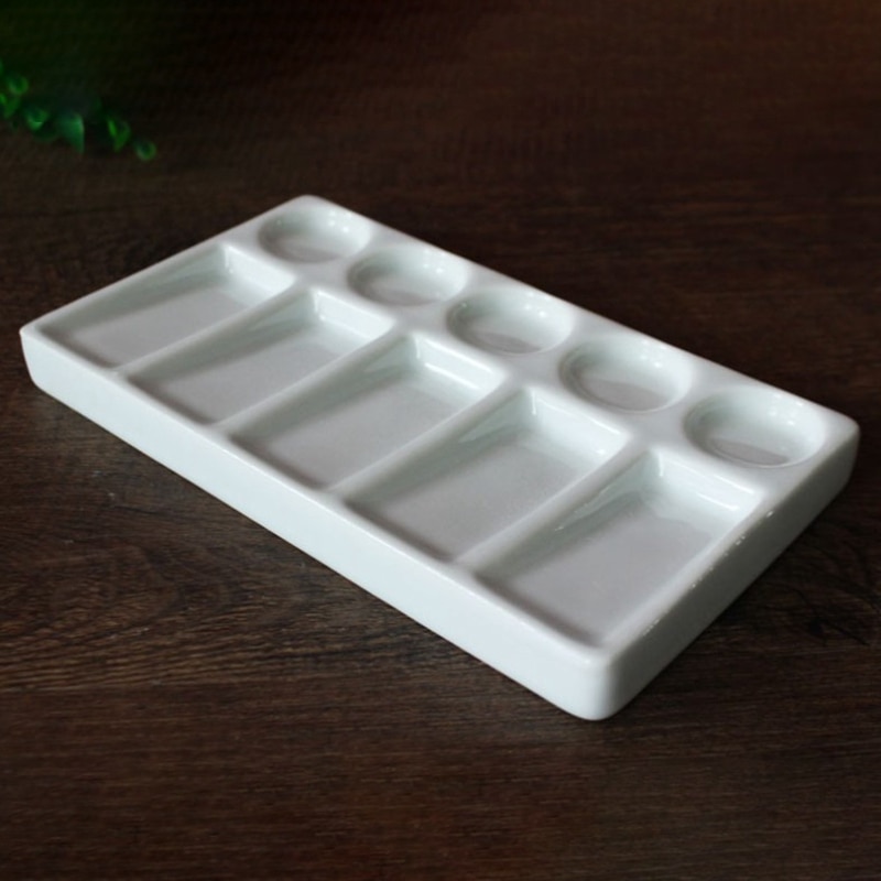 Ceramic Paint Palette 10-Hole Tray