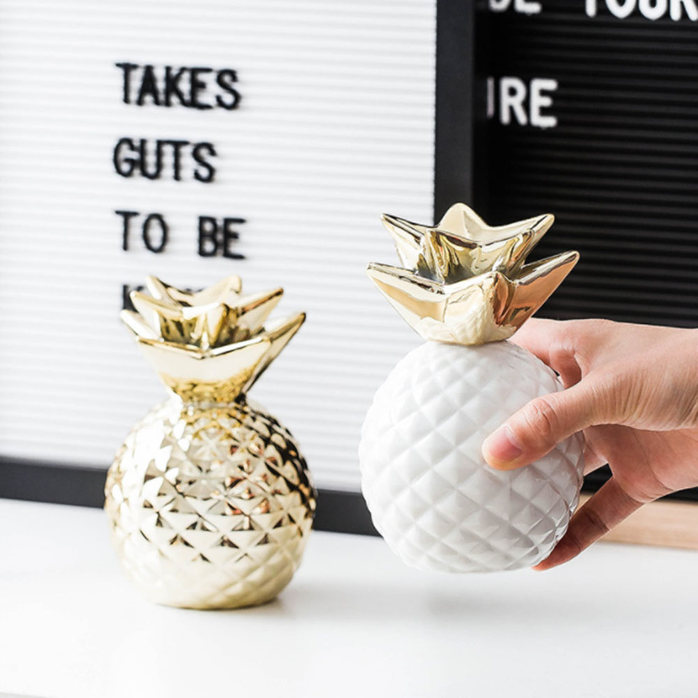 Ceramic Pineapple Piggy Bank