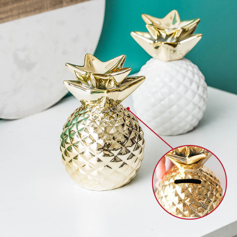Ceramic Pineapple Piggy Bank