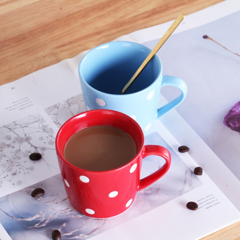 Ceramic Polka Dot Coffee Mug