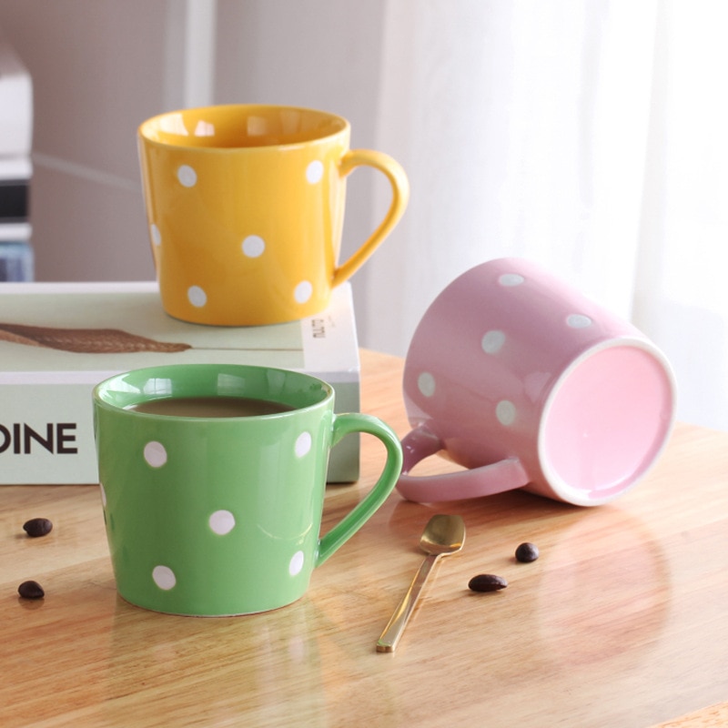 Ceramic Polka Dot Coffee Mug