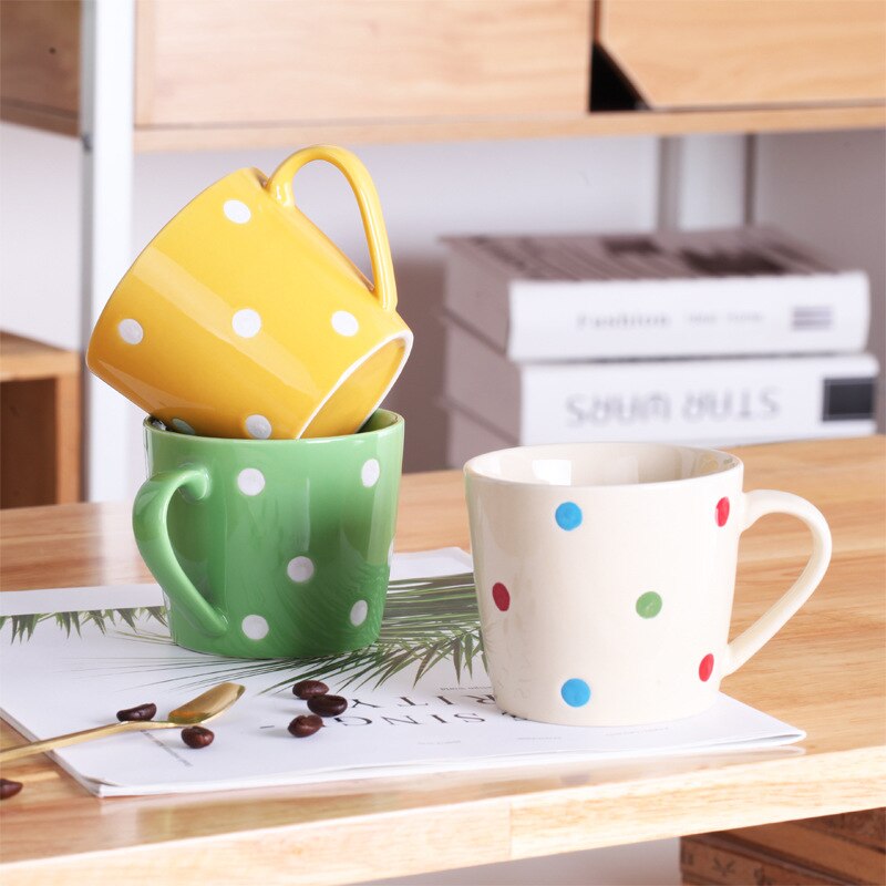 Ceramic Polka Dot Coffee Mug