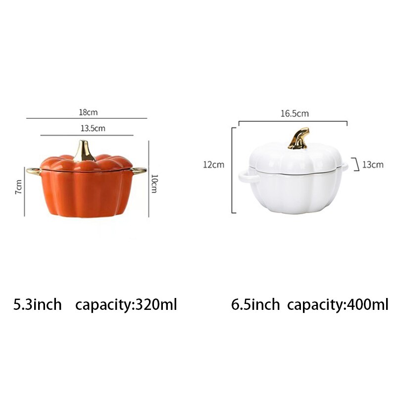 Ceramic Pumpkin Bowl with Lid