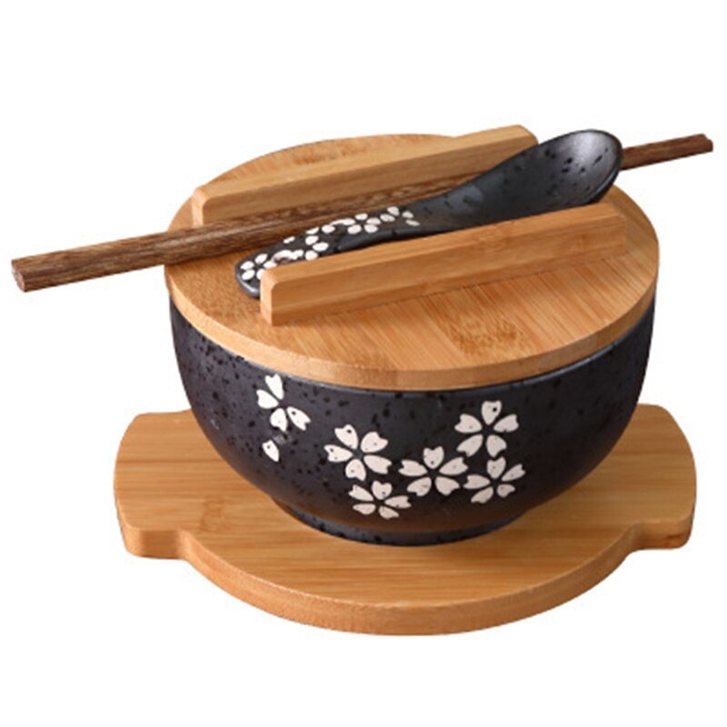 Ceramic Ramen Bowl with Chopsticks and Spoon Ceramic Ramen Bowl with Chopsticks and Spoon