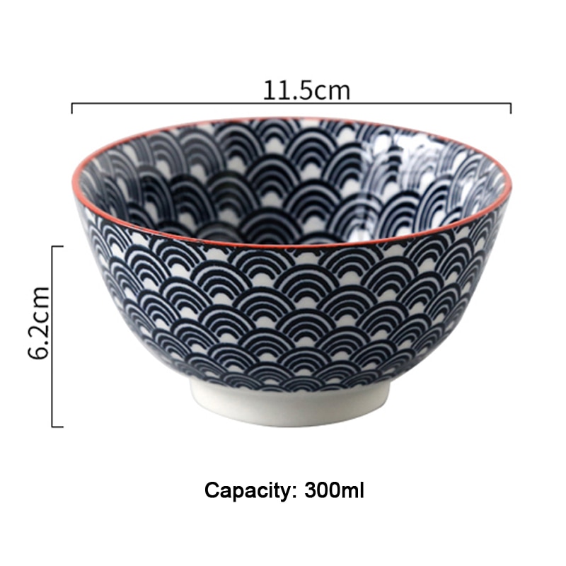 Ceramic Rice Bowl Set (4 Pcs)