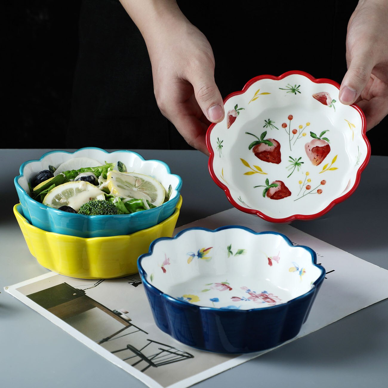 Ceramic Salad Bowl Dainty Kitchenware Ceramic Salad Bowl Dainty Kitchenware