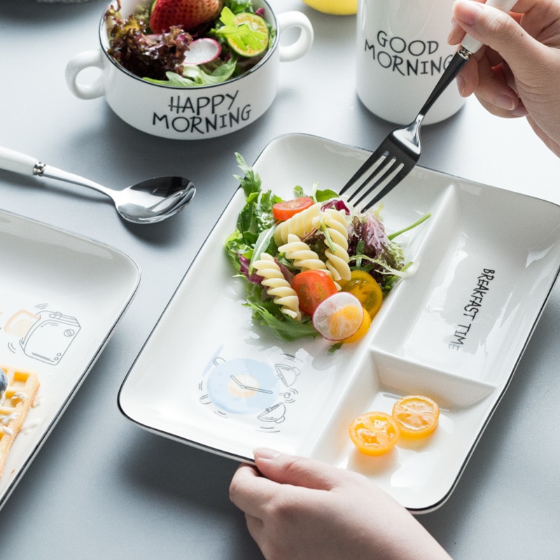 Ceramic Sectioned Plate for Adults