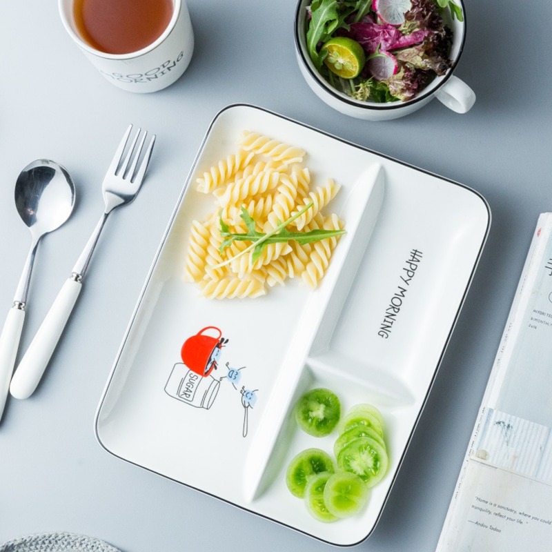 Ceramic Sectioned Plate for Adults