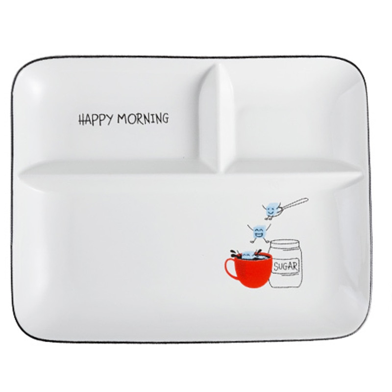 Ceramic Sectioned Plate for Adults