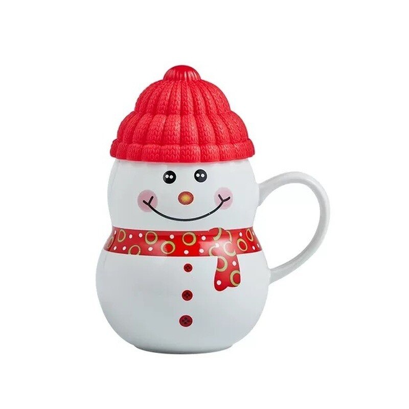 Ceramic Snowman Coffee Mug with Cover Ceramic Snowman Coffee Mug with Cover